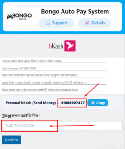 payment page